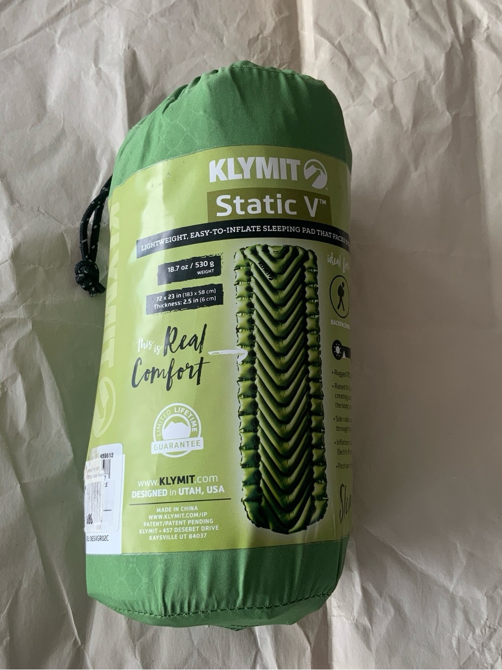 KLYMIT Backpacking Sleep Pad, Backpacking Static V